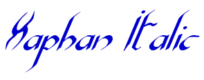 Xaphan Italic шрифт